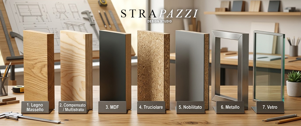 Campionario dei principali materiali per mobili