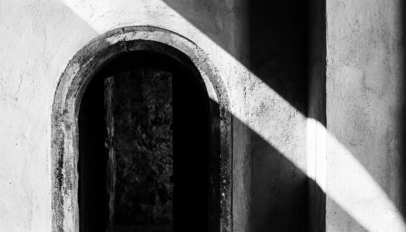 Pure architectural forms: arches and geometric lines